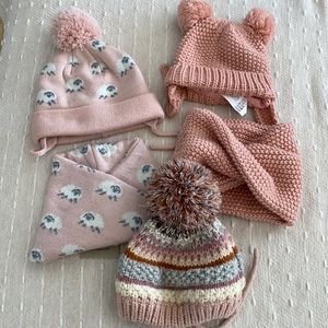 Zara baby hats and neck scarf